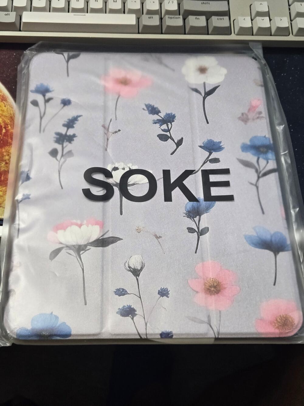 Soke Case for iPad Pro 13-Inch M4 2024 Floral Folio Stand Cover New